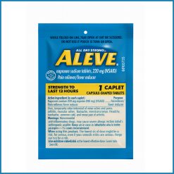 Aleve All Day Strong Pain Relief Caplet – 220mg Naproxen Sodium (NSAID) | 12-Hour Pain & Fever Relief