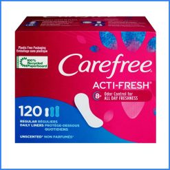 Carefree Acti-Fresh Daily Liners Unscented – 120 Count