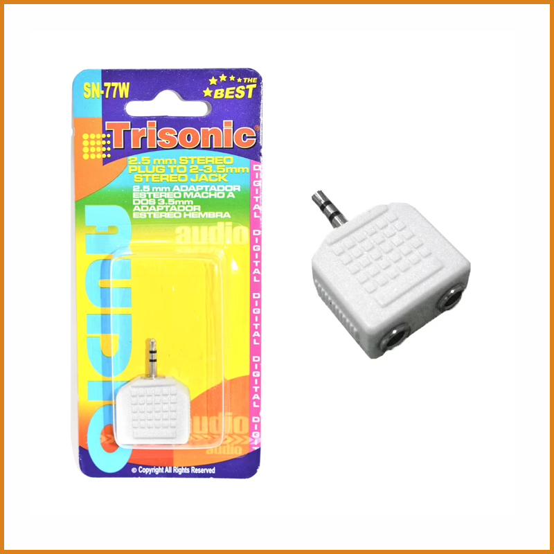 Trisonic 2.5mm Stereo Plug to Dual