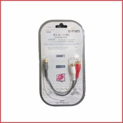 3 Inch RCA Y Splitter Cable – 1 RCA Female to 2 RCA Female
