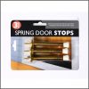 3 Pack Heavy Duty Brass Tone Wall Baseboard Door Stoppers