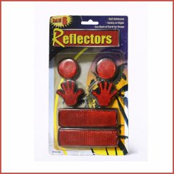 6 Red Safety Reflector Stickers for Bikes Trailers