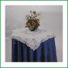American Linen 36 Inch Square Table Topper White Lace Edge