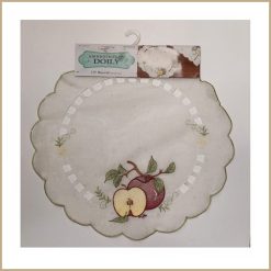 Embroidered Round Doily 15 Inch 41 cm