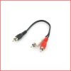 Esaw 4" RCA Y-Adapter Cable – 1 RCA Male to 2 RCA male Splitter