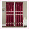 Everly Macramé Curtain One Panel Burgundy Rod Pocket Window Panel