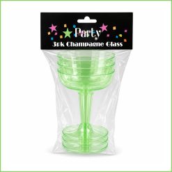 Green Plastic Champagne Glasses