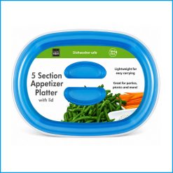 Handy Helpers 5-Section Appetizer Platter with Lid